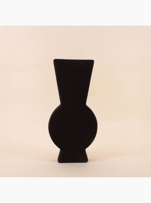 Vase design géométrique en grès 38cm - Kiabi