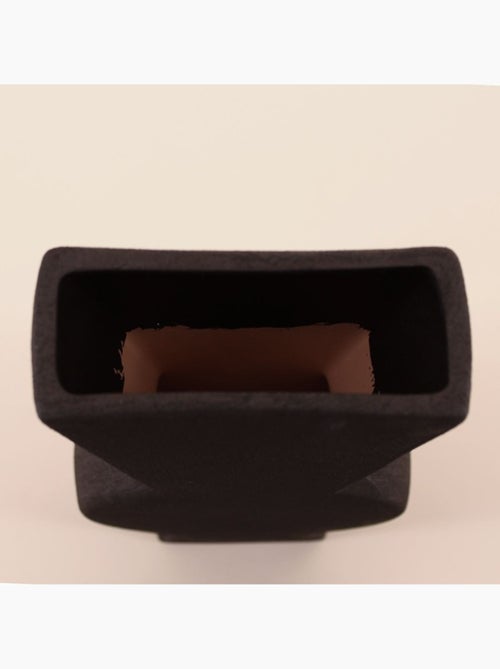Vase design géométrique en grès 38cm - Kiabi