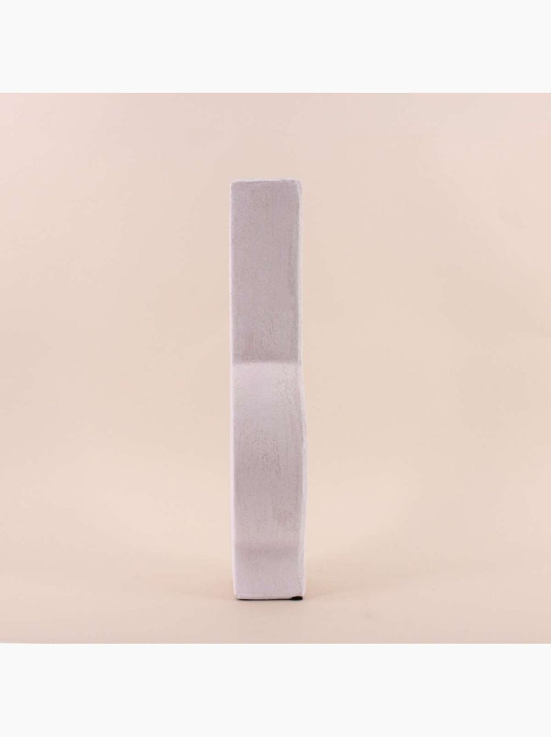 Vase design géométrique en grès, H38cm Blanc - Kiabi