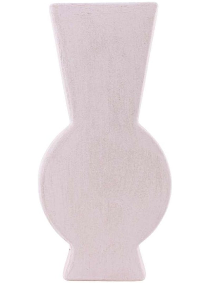Vase design géométrique en grès, H38cm Blanc - Kiabi