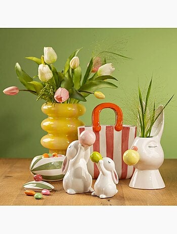 Vase design sac a main en ceramique