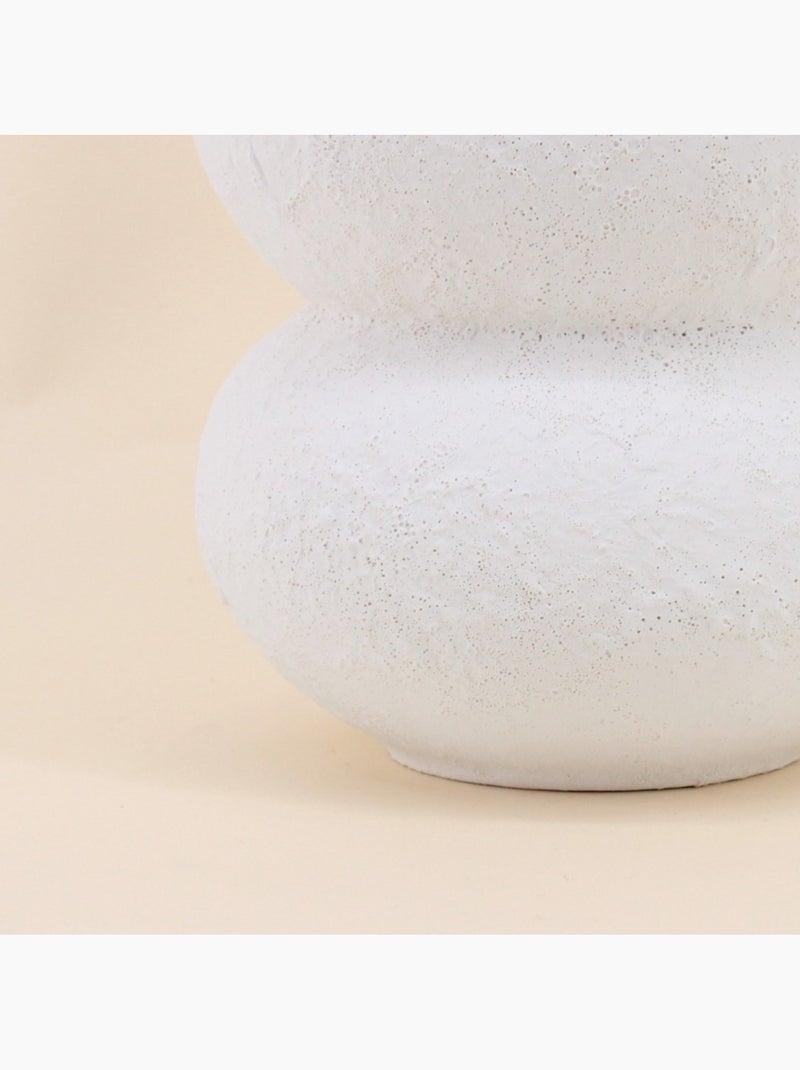 Vase design texturé en céramique 31cm Blanc - Kiabi