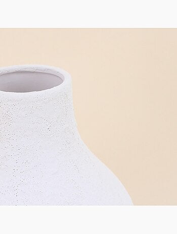 Vase design texturé en céramique, H31cm
