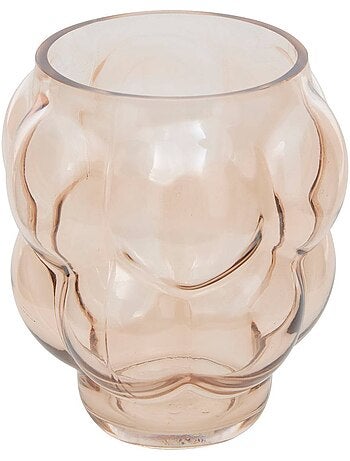 Vase Edia rose clair H18,5cm