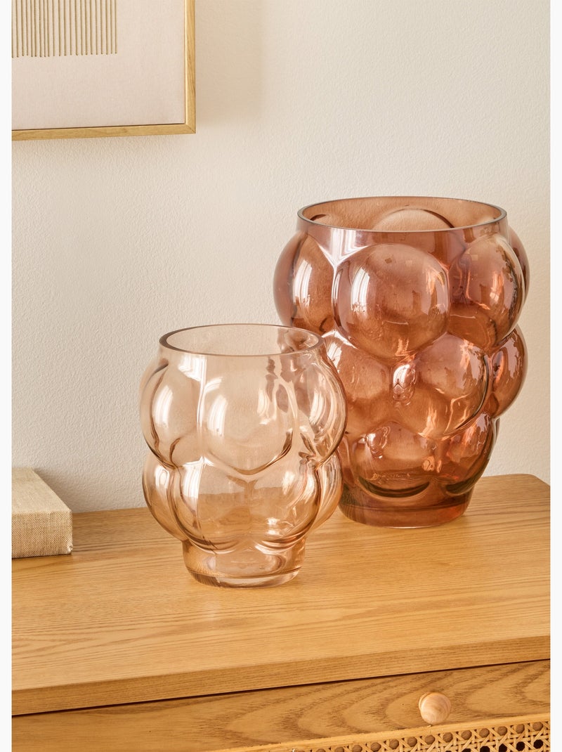 Vase edia rose clair h18,5cm Rose clair - Kiabi