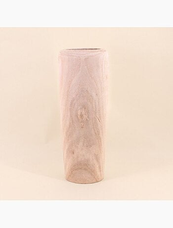 Vase en bois brut, H48cm