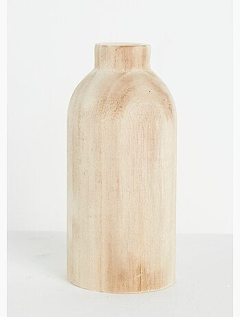 Vase en bois col étroit, forme gélule - AFIBEL