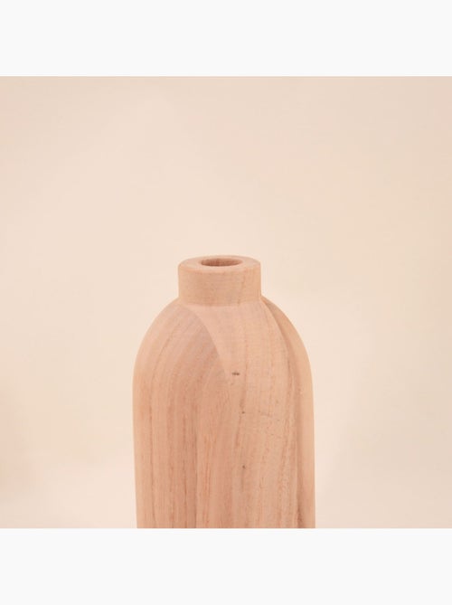 Vase en bois col étroit, forme gélule - AFIBEL - Kiabi