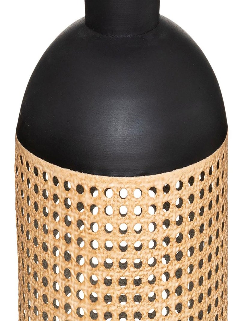 Vase en cannage et métal HOURIA Noir - Kiabi