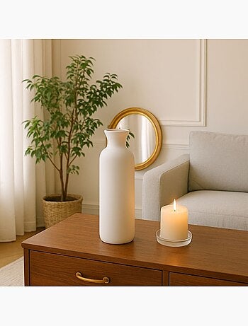 Vase en céramique tube, design épuré - AFIBEL