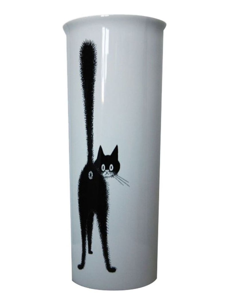 Vase en céramique allongé chat Blanc - Kiabi
