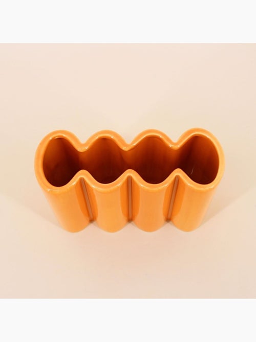 Vase en céramique alvéolé coloré 17x12cm - Kiabi