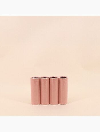 Vase en céramique alvéolé coloré 17x12cm