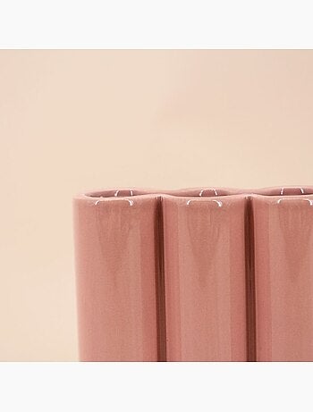 Vase en céramique alvéolé coloré 17x12cm