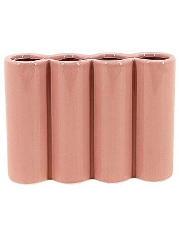 Vase en céramique alvéolé coloré 17x12cm