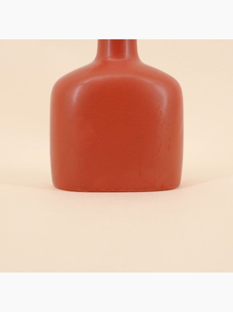 Vase en céramique avec perle, H18cm Orange - Kiabi