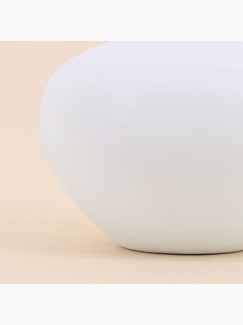 Vase en céramique blanche avec anse 11cm - Kiabi