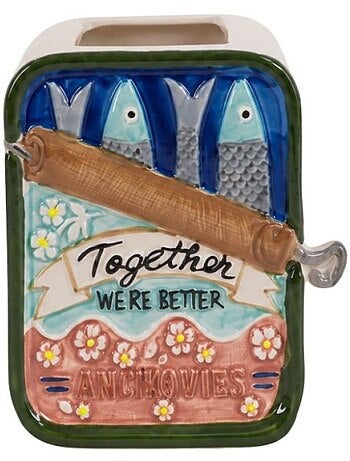 Vase en céramique boite de sardines, h11,5 cm