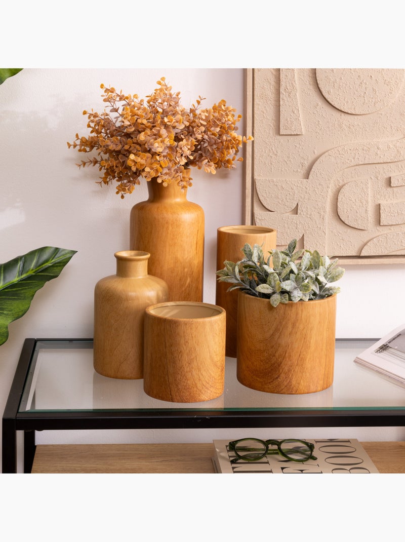 Vase en céramique effet bois SAO Marron - Kiabi