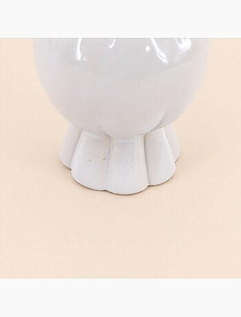 Vase en céramique effet gonflé forme bonbon, h19cm