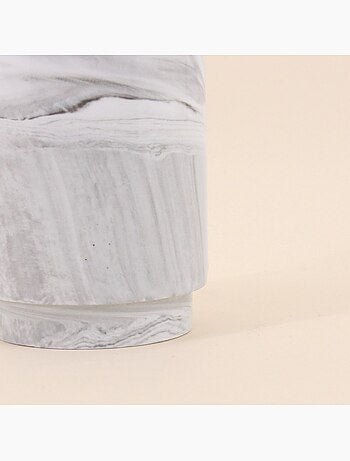 Vase en céramique effet marbre blanc 15cm