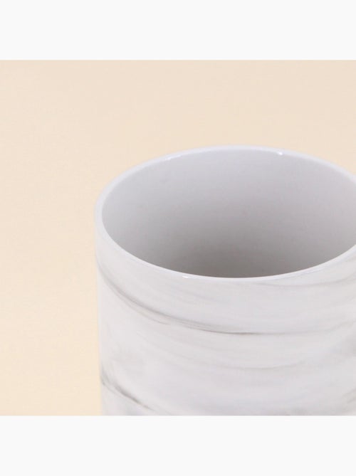 Vase en céramique effet marbre blanc 15cm - Kiabi
