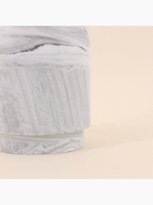 Vase en céramique effet marbre blanc 15cm - Kiabi
