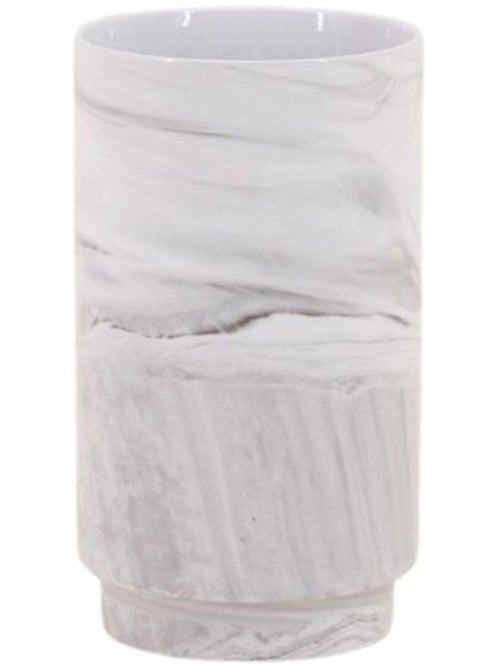 Vase en céramique effet marbre blanc 15cm - Kiabi