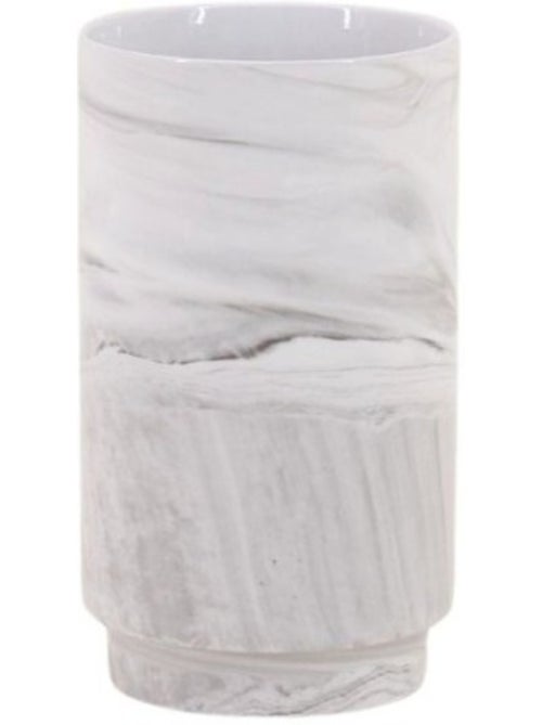 Vase en céramique effet marbre blanc, H15cm - Kiabi