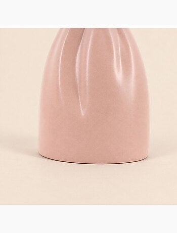 Vase en céramique forme noeud rose 26cm