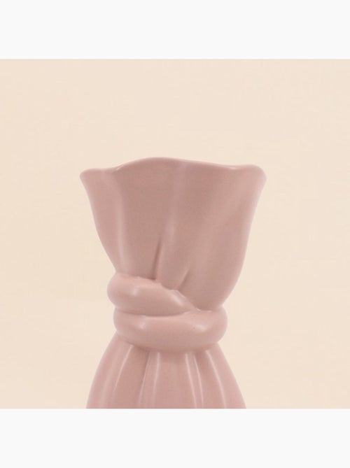 Vase en céramique forme noeud rose 26cm - Kiabi