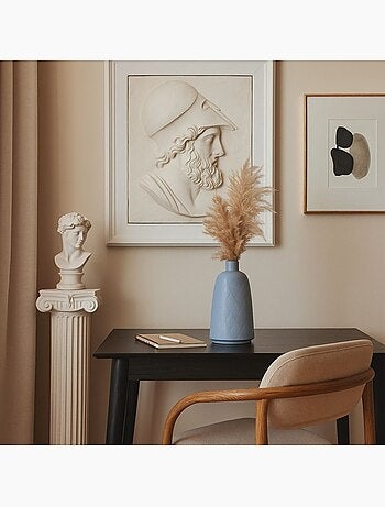 Vase en céramique gris, H28cm