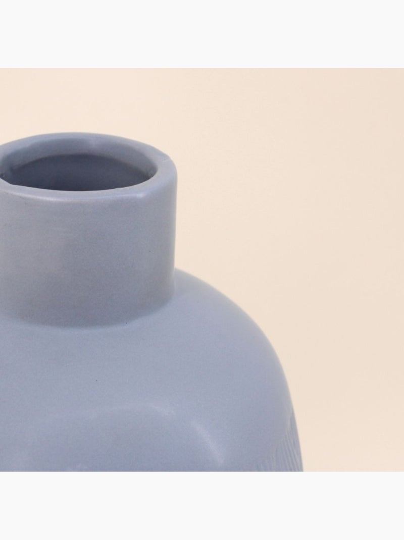 Vase en céramique gris, H28cm Gris - Kiabi