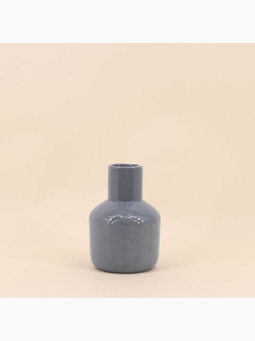Vase en céramique grise 17cm - Kiabi