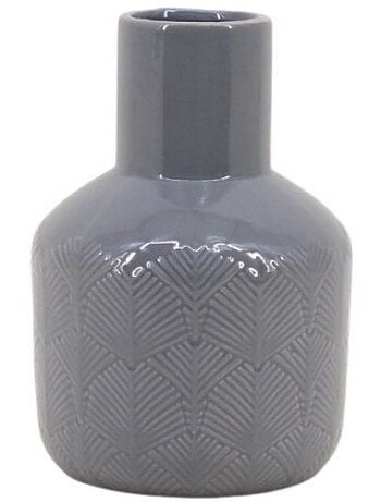 Vase en céramique grise, H17cm