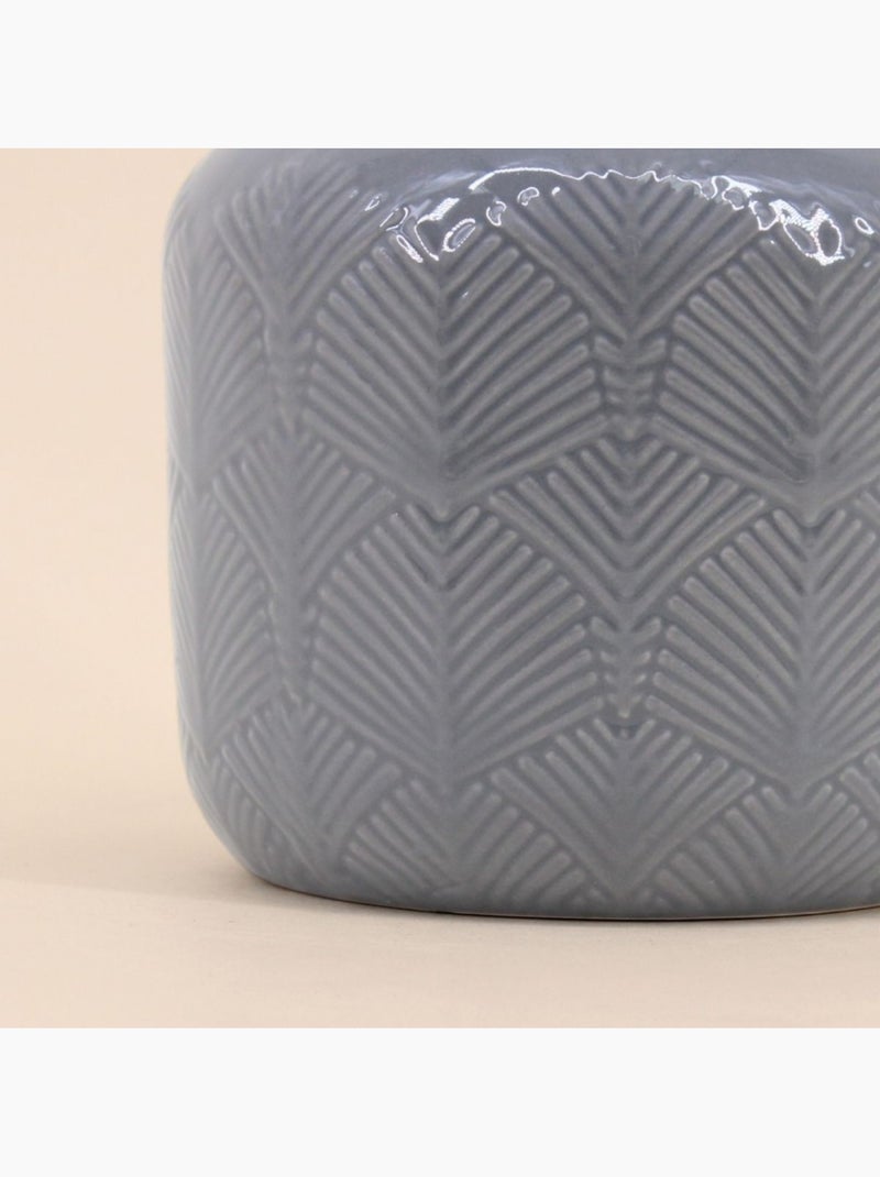 Vase en céramique grise, H17cm Gris - Kiabi
