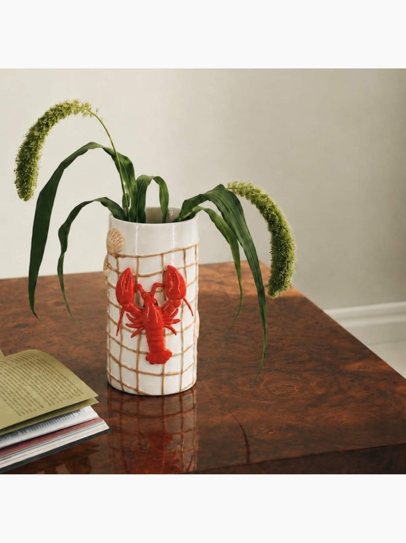 Vase en céramique homard 3d, h26cm Blanc - Kiabi