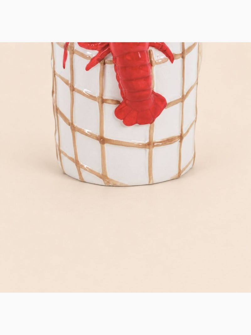 Vase en céramique homard 3d, h26cm Blanc - Kiabi