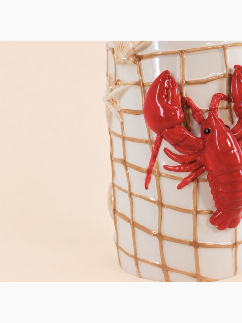 Vase en céramique homard 3d, h26cm Blanc - Kiabi