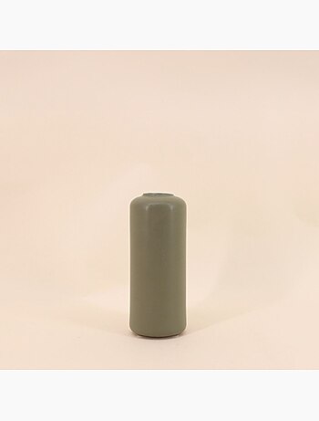 Vase en céramique kaki, H20cm