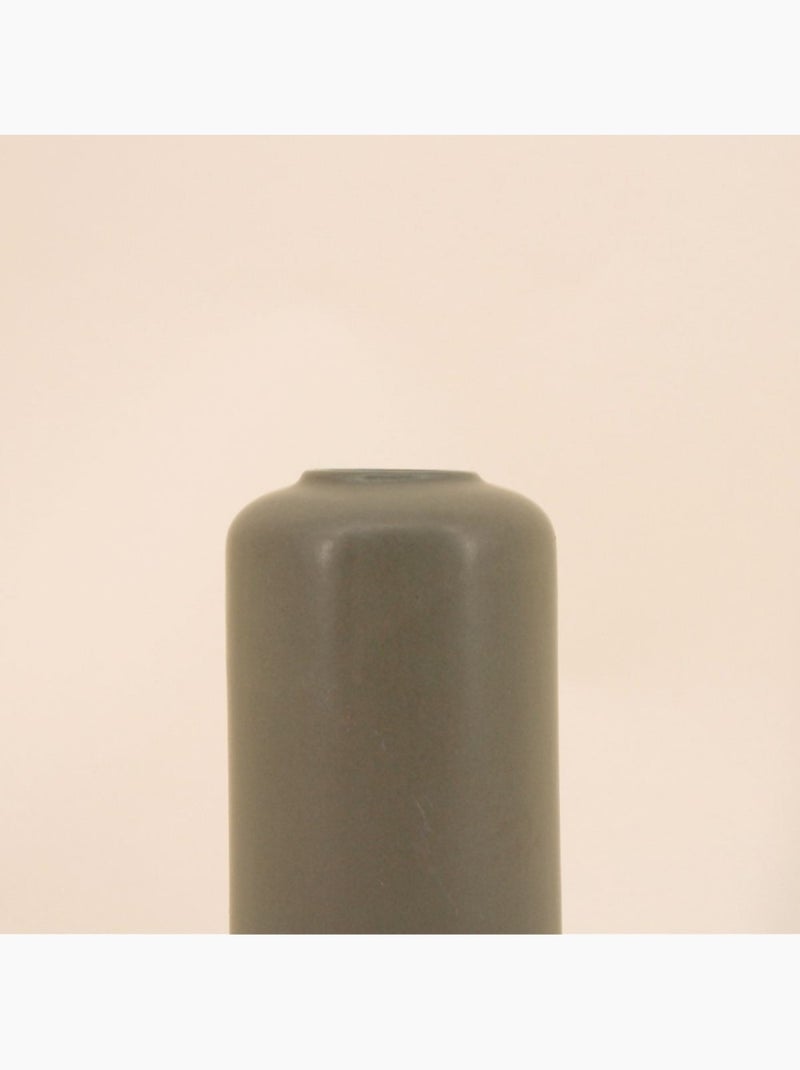 Vase en céramique kaki, H20cm Marron - Kiabi