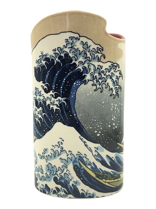 Vase en céramique la grande vague d'Hokusai - Kiabi