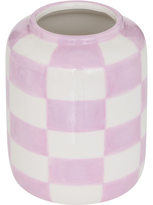 Vase en céramique motif damier POOL - Kiabi