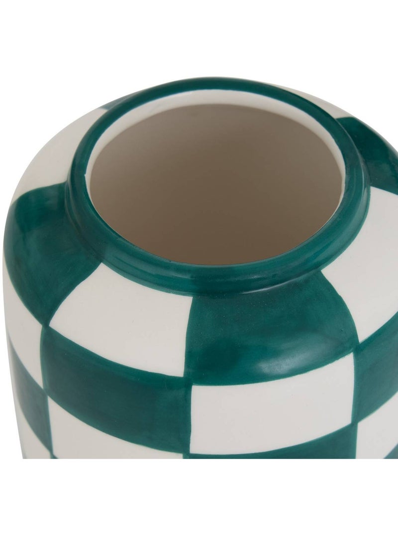 Vase en céramique motif damier POOL Mauve - Kiabi