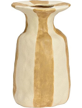 Vase en céramique rayé