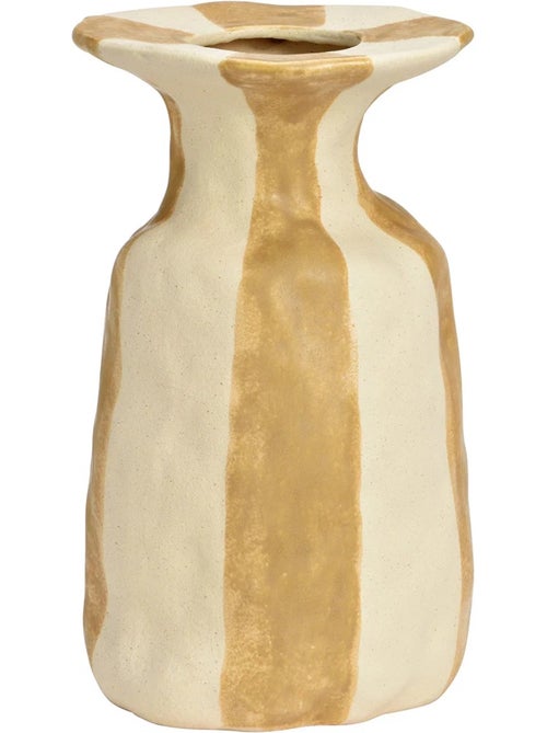 Vase en céramique rayé - Kiabi