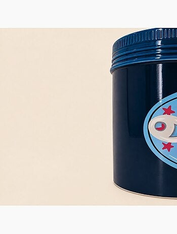 Vase en céramique sardines bleues, h13cm