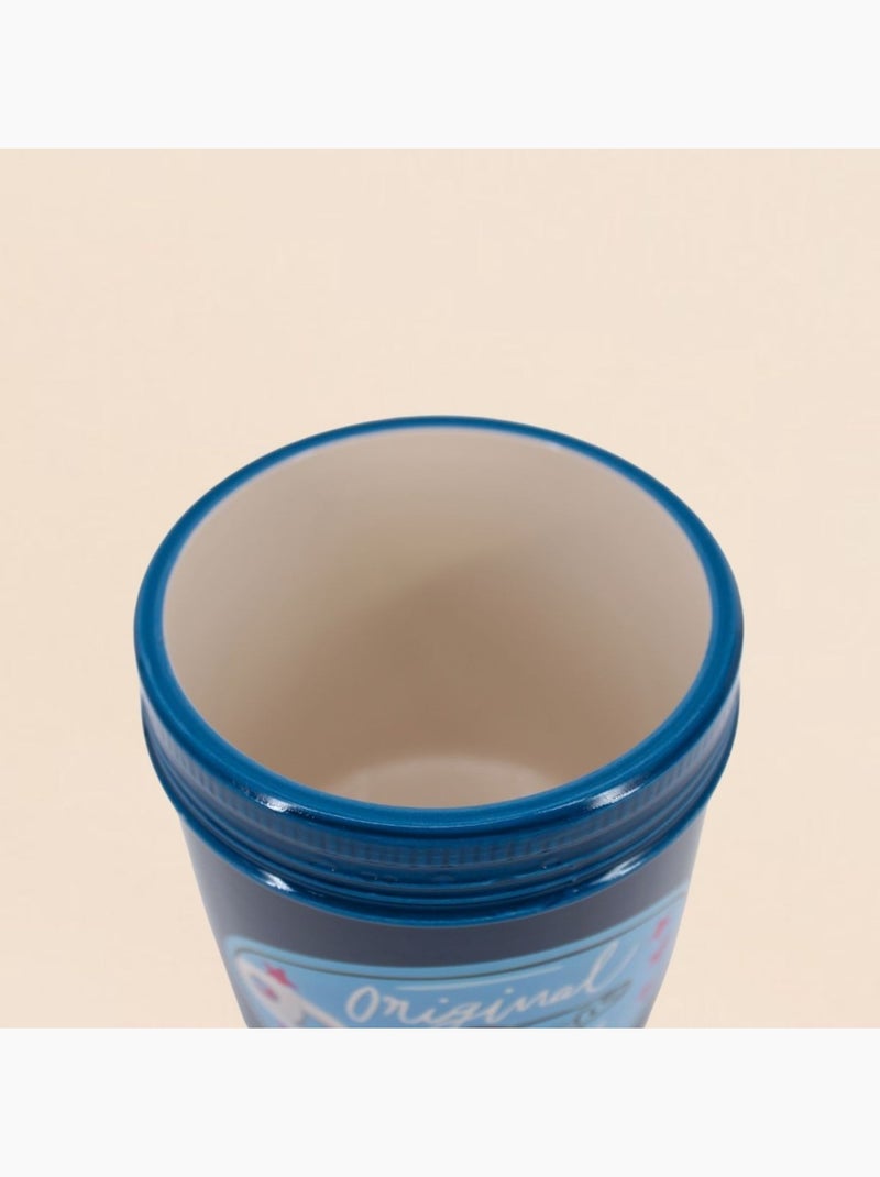 Vase en céramique sardines bleues, h13cm Bleu - Kiabi