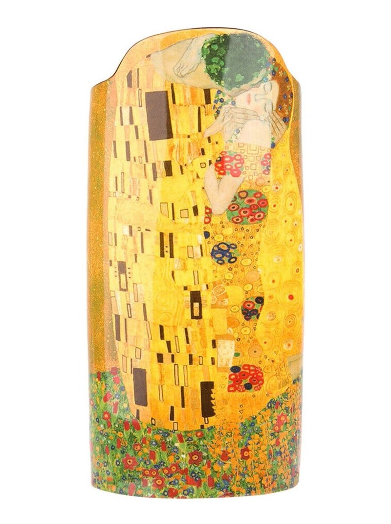 Vase en céramique silhouette le baiser de klimt 22.2 cm Jaune - Kiabi