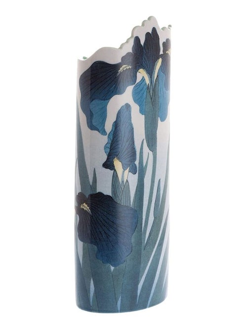 Vase en céramique silhouette Ohara Koson - Irises - Kiabi